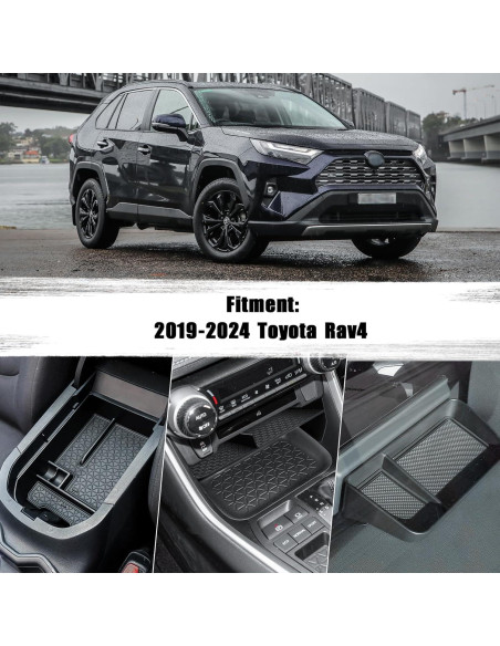 Bandeja organizadora Neepiar 3PCS para Toyota RAV4 2019-2025 Bandeja organizadora Neepiar 3PCS para Toyota RAV4 2019-2025