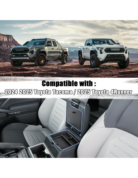 Bandeja organizadora Neepiar para consola Toyota Tacoma 2024-2025 Bandeja organizadora Neepiar para consola Toyota Tacoma 2024-2025