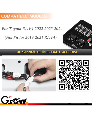 Luces LED GSOWO para Toyota RAV4 2022-2024, 240 Lúmenes, 2 PCS