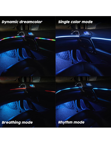Luces LED RGB para coche SAMGCHI, 10 en 1, control APP