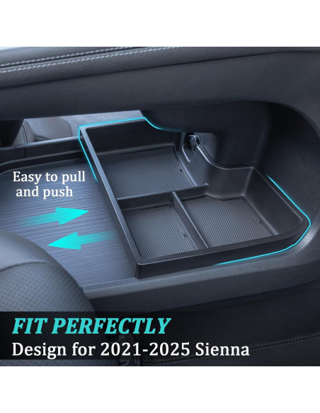 Organizador Inferior de Consola TOPINSTALL para Toyota Sienna 2021-2025 Organizador Inferior de Consola TOPINSTALL para Toyota Sienna 2021-2025