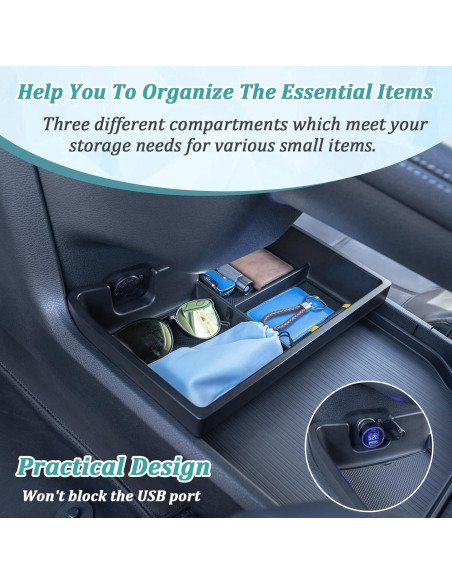Organizador Inferior de Consola TOPINSTALL para Toyota Sienna 2021-2025 Organizador Inferior de Consola TOPINSTALL para Toyota Sienna 2021-2025