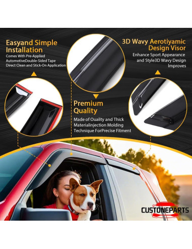 Viseras de Ventana Toyota Camry 2018-2022 CUSTONEPARTS 4PCS
