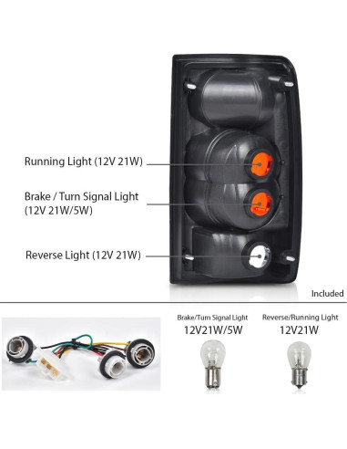 Luces de freno traseras CROSSDESIGN Toyota Hilux 1989-1995