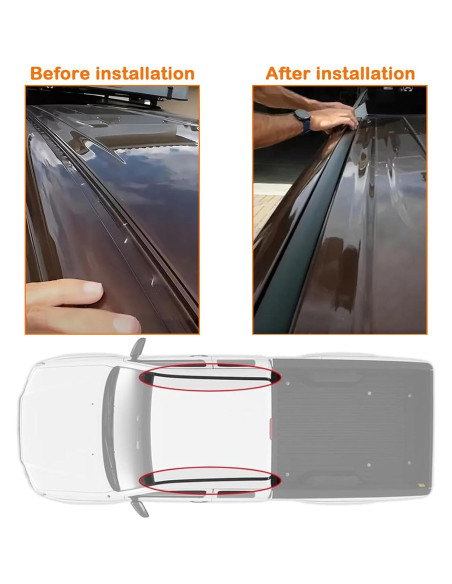 Kit de Sellado de Moldura de Techo MIYIMORE para Toyota Tacoma 2005-2015 Kit de Sellado de Moldura de Techo MIYIMORE para Toyota Tacoma 2005-2015