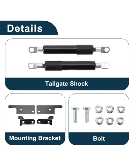 Soportes de Elevación de Puerta Trasera TUCKBOLD Toyota Hilux 2015-2021 Soportes de Elevación de Puerta Trasera TUCKBOLD Toyota Hilux 2015-2021