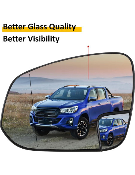 Cristal Espejo Lateral Izquierdo Toyota Hilux 2015-2019 Cristal Espejo Lateral Izquierdo Toyota Hilux 2015-2019