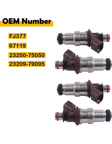 Inyectores de Combustible Etersec FJ377 para Toyota 2.7L