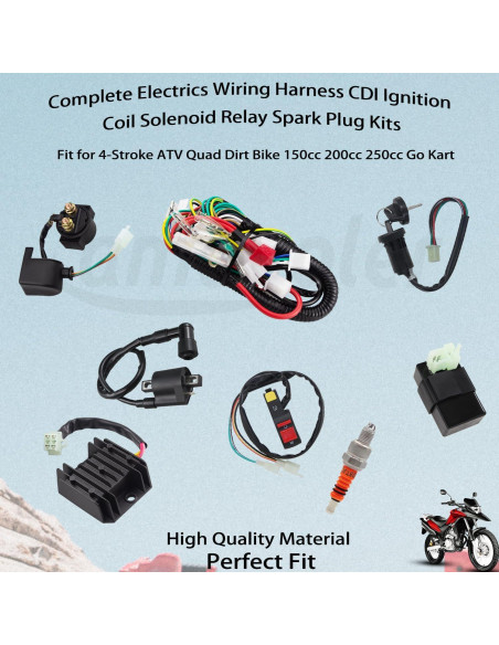 Juego de Arnés de Cableado Amavoler para ATV 150CC-250CC Juego de Arnés de Cableado Amavoler para ATV 150CC-250CC