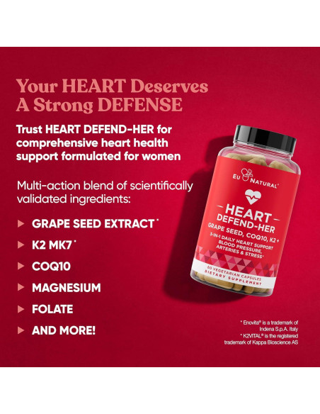 Suplemento Defensora del Corazón-Her 60 Cápsulas Vegetarianas Suplemento Defensora del Corazón-Her 60 Cápsulas Vegetarianas