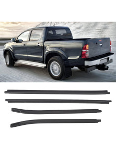 4PCS Molduras de Ventana Goma CFTGIW para Hilux 2005-2015 2
