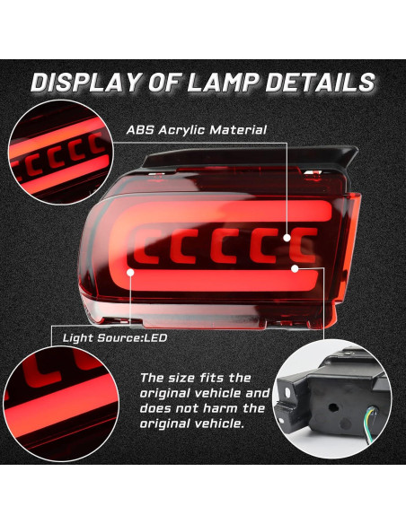 Luz de Niebla LED Roja PGTOPONE para Toyota Land Cruiser 2010-2020 Luz de Niebla LED Roja PGTOPONE para Toyota Land Cruiser 2010-2020