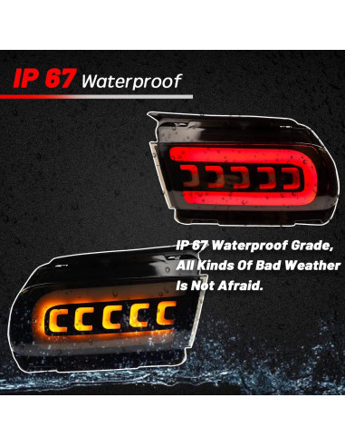 Luz de Niebla LED Roja PGTOPONE para Toyota Land Cruiser 2010-2020
