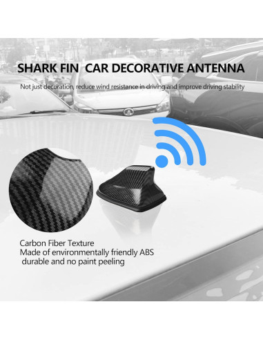 Cubierta de Antena de Aleta de Tiburón Figpade Fibra de Carbono