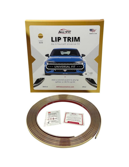 Moldura Universal All-Fit Automotive 10 pies Dorado Moldura Universal All-Fit Automotive 10 pies Dorado