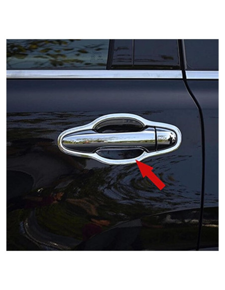 Cubiertas de Mango de Puerta Cromadas Beautost para Toyota Highlander 2014-2019 Cubiertas de Mango de Puerta Cromadas Beautost para Toyota Highlander 2014-2019