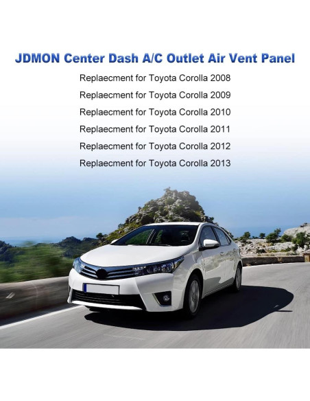 Panel de Ventilación A/C JDMON para Toyota Corolla 2008-2013 Panel de Ventilación A/C JDMON para Toyota Corolla 2008-2013