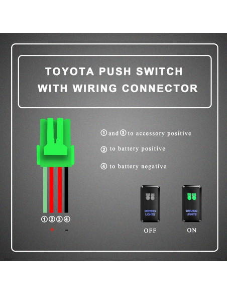 Interruptor LED 12V BACAUTOPARTS para Toyota Landcruiser Interruptor LED 12V BACAUTOPARTS para Toyota Landcruiser