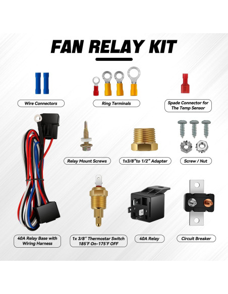 Ventilador de Radiador Eléctrico Auto Dynasty 9" con Termostato Ventilador de Radiador Eléctrico Auto Dynasty 9" con Termostato