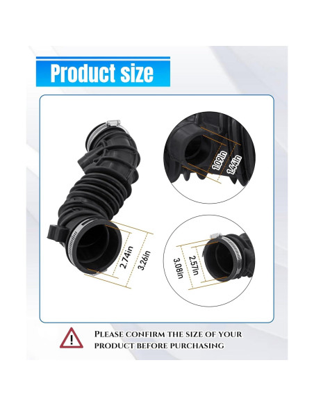 Manguera de entrada de aire AWTURBO 178810D120 para Toyota Manguera de entrada de aire AWTURBO 178810D120 para Toyota