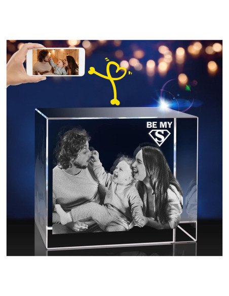 Foto de cristal 3D personalizada PD 3DPIXDANCE 7.49x8.99 cm Foto de cristal 3D personalizada PD 3DPIXDANCE 7.49x8.99 cm