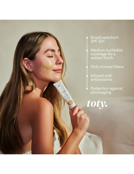 Crema CC Lumina SPF 50+ Toty Sofia Vergara 4W Caramelo Cálido Crema CC Lumina SPF 50+ Toty Sofia Vergara 4W Caramelo Cálido
