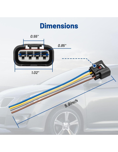Conector Bobina de Encendido Anina 4 Pines Toyota 90980-11885 Conector Bobina de Encendido Anina 4 Pines Toyota 90980-11885