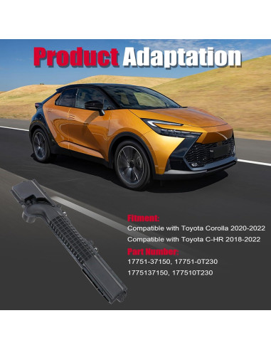 Tubo de entrada de aire FZJDSD para Toyota Corolla 2020-2022