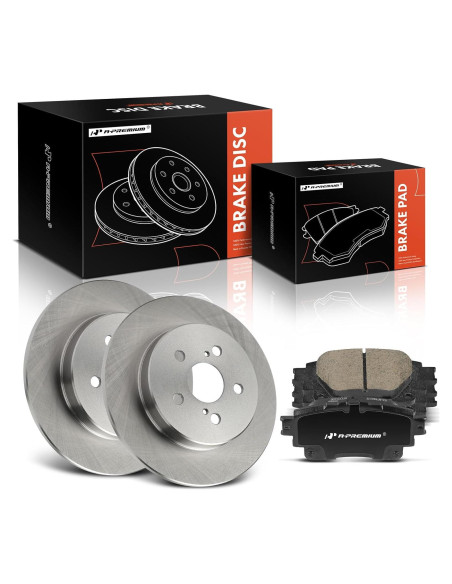 Discos de Freno Sólidos A-Premium + Pastillas Cerámicas Toyota Corolla 2019-2022 Discos de Freno Sólidos A-Premium + Pastillas Cerámicas Toyota Corolla 2019-2022