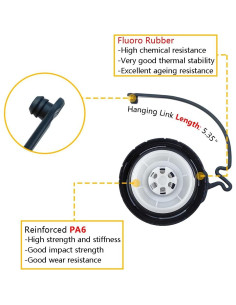 Tapa de Tanque de Combustible LLNSEAUTO 7730006040 - Negro 2