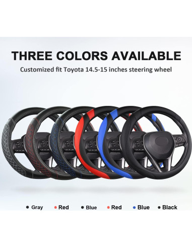 Cubierta de Volante West Llama para Toyota 14.5-15" Negro/Azul