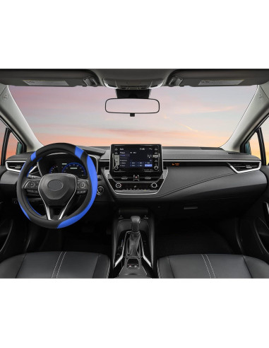 Cubierta de Volante West Llama para Toyota 14.5-15" Negro/Azul