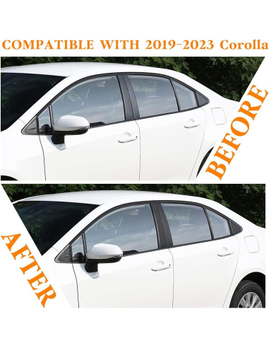 Kit Recubrimiento Postes Pilar Puerta Bilisin Toyota Corolla 2019-2023
