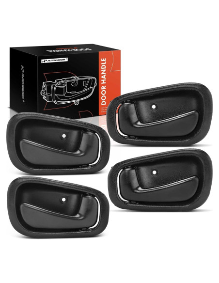 Mangos de Puerta Interior A-Premium para Toyota Corolla y Chevrolet Prizm 1998-2002, Juego de 4 Piezas, Negro Texturizado Mangos de Puerta Interior A-Premium para Toyota Corolla y Chevrolet Prizm 1998-2002, Juego de 4 Piezas, Negro Texturizado