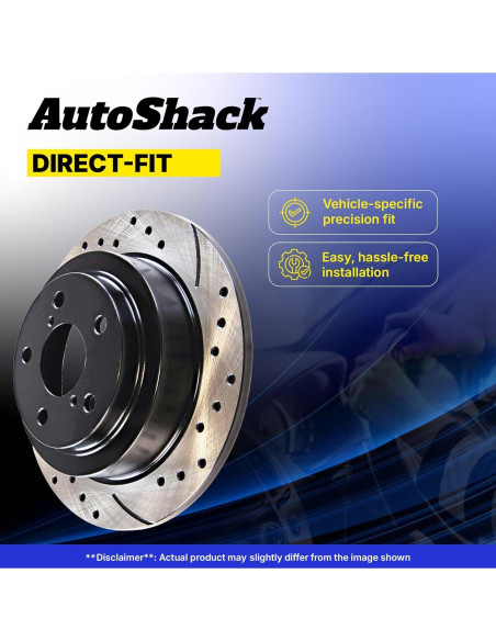 Kit de Rotores de Freno Delantero AutoShack para Toyota y Scion Kit de Rotores de Freno Delantero AutoShack para Toyota y Scion