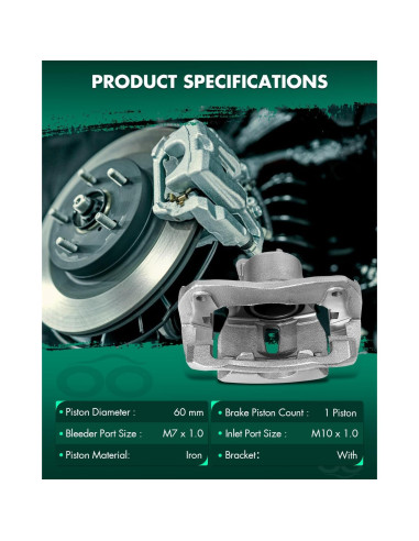 Calipers de Freno SCITOO 19B3434 19B3435 para Toyota y Scion