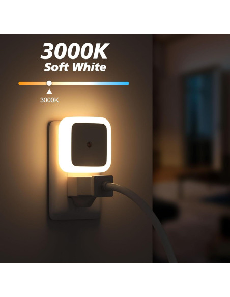 Luz Nocturna Enchufable Sujeet LED 8 Piezas 3000K Luz Nocturna Enchufable Sujeet LED 8 Piezas 3000K