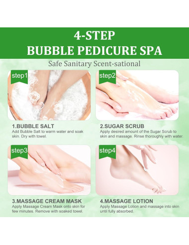Kit de Pedicura Spa nbc BeautiLab 4 Pasos para Pies Secos