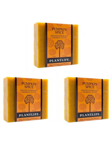 Jabón en Barra de Especias de Calabaza Plantlife 3 Unidades 113g
