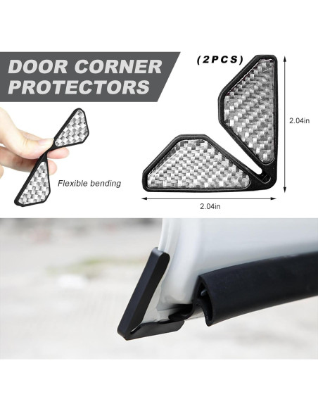 Protector de Esquinas de Puerta de Coche DXNQ Plata 2 Pcs Protector de Esquinas de Puerta de Coche DXNQ Plata 2 Pcs