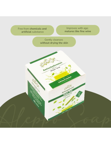Jabón de Aleppo 2-Pack 340 g - 20% Laurel 80% Oliva Natural Jabón de Aleppo 2-Pack 340 g - 20% Laurel 80% Oliva Natural