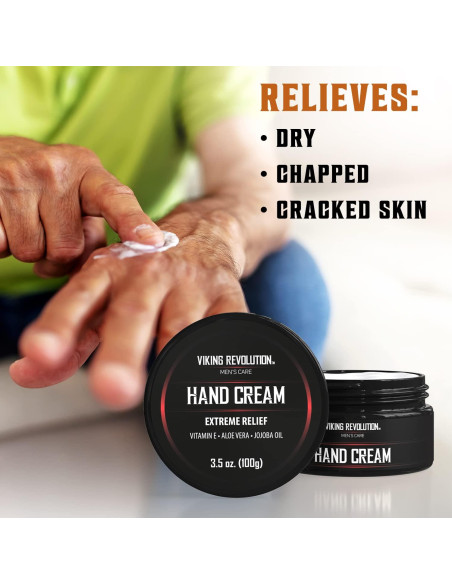 Crema de Manos Viking Revolution para Hombres - Aloe Vera y Vitamina E 140g Crema de Manos Viking Revolution para Hombres - Aloe Vera y Vitamina E 140g