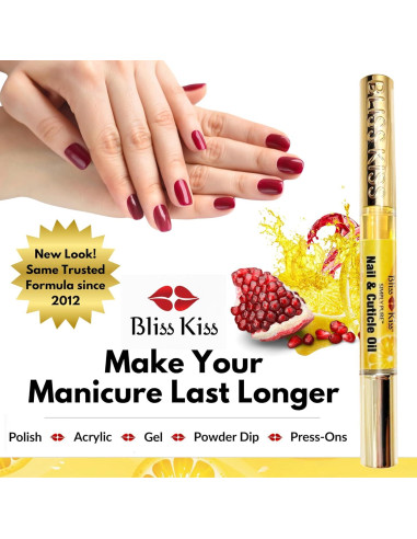 Bolígrafo de Aceite para Cutículas Bliss Kiss 12.7cm - Aroma Crujiente