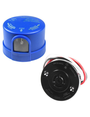 Sensor de Fotocélula HQRP con Receptáculo para Exterior