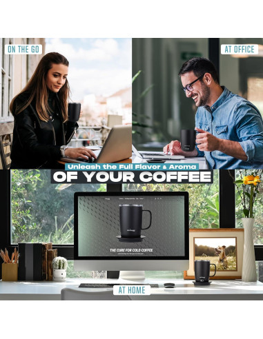 Taza de Café Autocalentable SmrtMugg Pro 414 ml - Control T