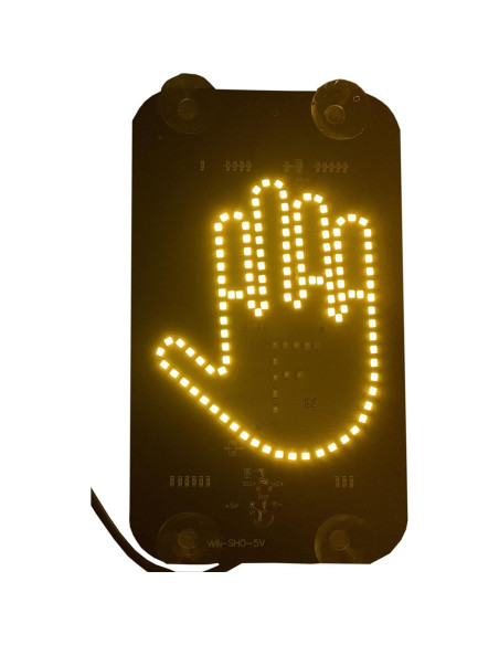 Luz LED de Dedo FiHoii para Coche - Accesorio Divertido Negro Luz LED de Dedo FiHoii para Coche - Accesorio Divertido Negro