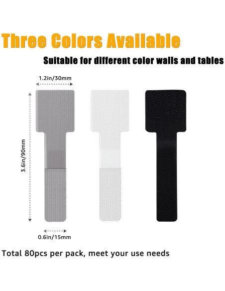 80 Correas de Cable Sereficy Gancho y Bucle Negro 9.14cm 80 Correas de Cable Sereficy Gancho y Bucle Negro 9.14cm