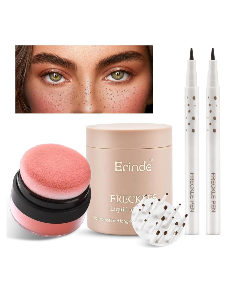 Kit de Maquillaje de Pecas y Rubor Erinde - Natural y Larga Duración Kit de Maquillaje de Pecas y Rubor Erinde - Natural y Larga Duración