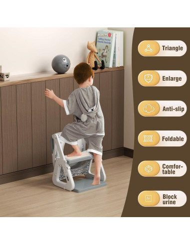 Asiento de Inodoro para Entrenamiento SOUL CHAT 2 Gris Ajustable