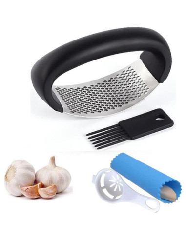 Prensa de Ajo Acosexy de Acero Inoxidable con Pelador y Separador